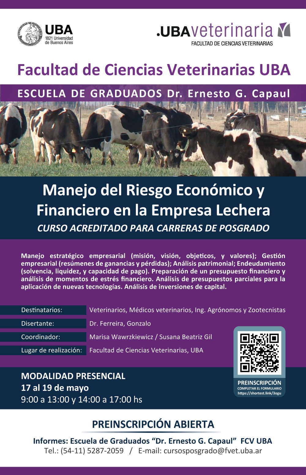 Flyer Manejo del Riesgo Económico y Financiero en la Empresa Lechera JPG