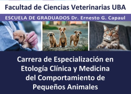 Carrera de Especialización en Etología Clínica y Medicina del Comportamiento de Pequeños Animales